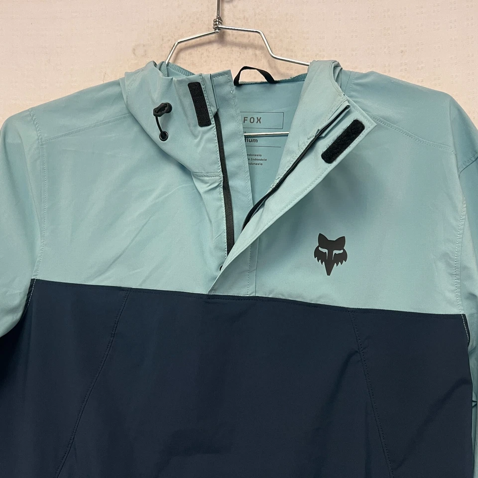 Fox Racing Hombres Ranger MTB Bicicleta Viento Chaqueta Pullover De Colección Azul Mediano MUESTRA Foto 4 de 4