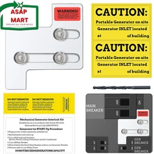 Generator Interlock Kit for General Electric GE 150 or 200 Amp Main Breaker Pane