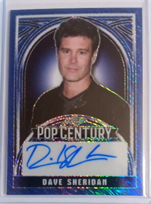 2024 LEAF POP CENTURY METAL  BLUE SHIMMER AUTOGRAPH #BADS1 DAVE SHERIDAN #1/6