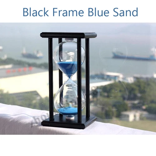 15/30/45/60 Min Holz Glas Sanduhr Sand Timer Uhr Home Office Dekor Geschenke - Bild 11 von 22