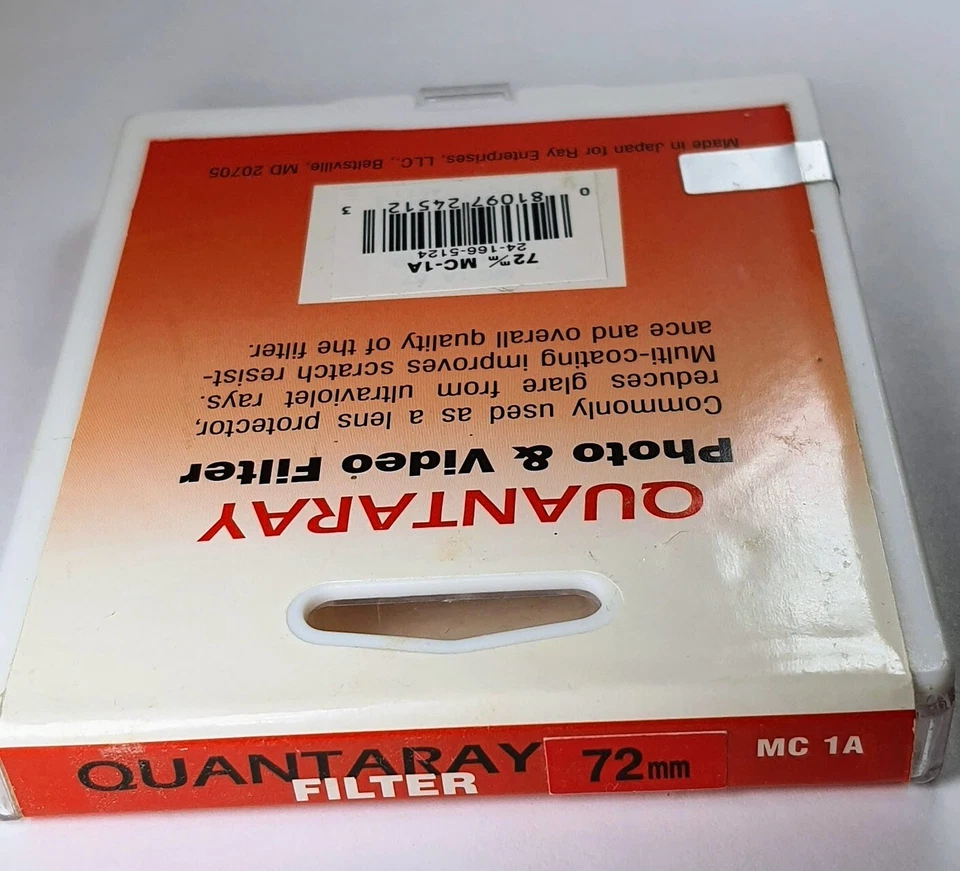 72mm Multi Coated Skylight 1A Glass Lens Filter Japan Genuine 72 mm Quantaray MC - Image 3 of 4