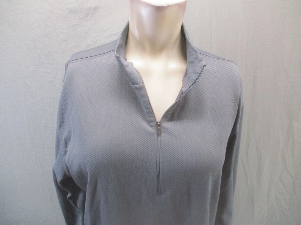 NIKE DRI-FIT ACG Talla L Para Hombres Gris 1/2 Cremallera Cuello Soporte Capa Base Pullover 945 Foto 2 de 4