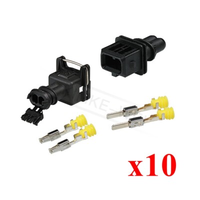 10x amp JPT set 2-pin 3.5mm waterproof repair kit plug set automotive auto
