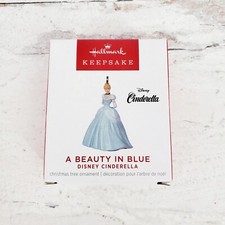 2022 Hallmark "A Beauty in Blue" Cinderella Miniature Ornament