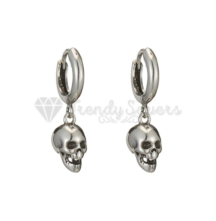 Skull head earrings deals