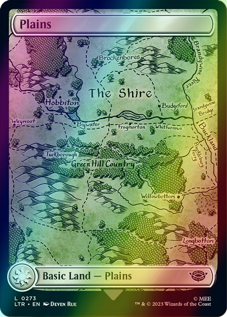 Plains 273 FULL ART FOIL, The Lord of the Rings, MTG LTR NM L10