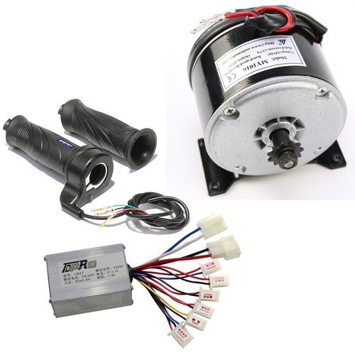 24V 250W Elektro Bürstenmotor + Controller + Gasgriffe Gokart Trike Fahrrad - Bild 1 von 11