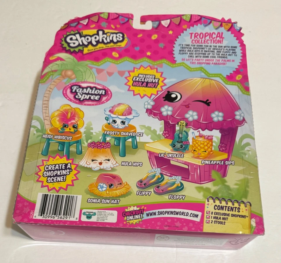 Nuevo Shopkins Fashion Spree COLECCIÓN TROPICAL Paquete Temático de Lujo Hula Hut! Foto 2 de 2
