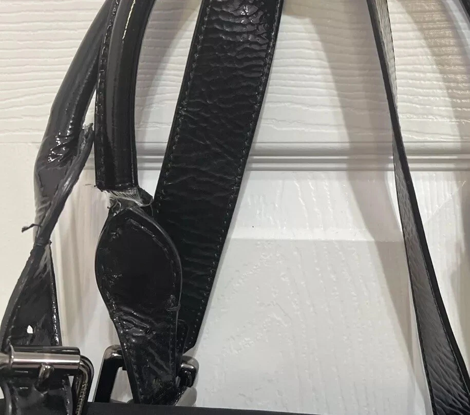 Bolso de Mano/Bolso de Hombro BURBERRY Negro Nylon Borde de Charol - Usado en Excelente Condición Foto 4 de 4