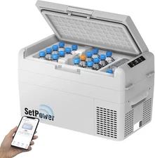 Setpower Car Refrigerator 27 Quart 12v Fridge Portable Car Freezer for Camping