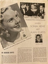 Sonja Henie, Two Page Vintage Large Format Clipping, a