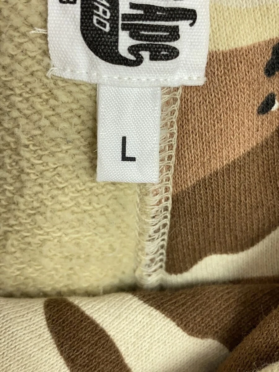 A BATHING APE (BAPE) A BATHING APE 001Pph301005X Felpa con cappuccio taglia L cotone beige stampa uomo #DL 17B