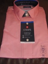 CHAPS - MEN - DRESS SHIRT - CHERRY - SIZE 16 1/2 (32-33) LARGE (GRN-188-3)