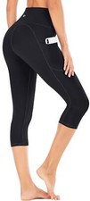 High Waisted Yoga Pants for Women with Pockets Capri Leggings for Women Worko...