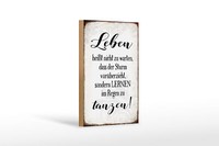 Holzschild Spruch 12X18 Cm Leben Lernen Im Regen Zu Tanzen Deko Schild