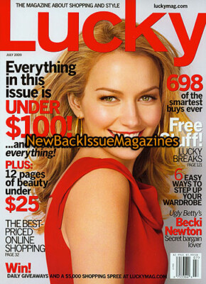 Lucky 7/09,Becki Newton,Ugly Betty,Drew Barrymore,Jennifer Aniston,Leslie Bibb