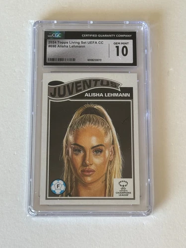 2024 Topps UEFA Living Set 698 Soccer ALISHA LEHMANN Web Exclusive Card CGC 10