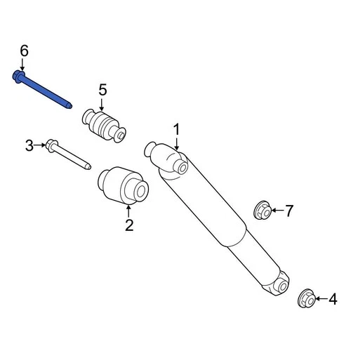 For Ford Transit Connect 10-13 Ford Rear Upper Suspension Shock Absorber Bolt
