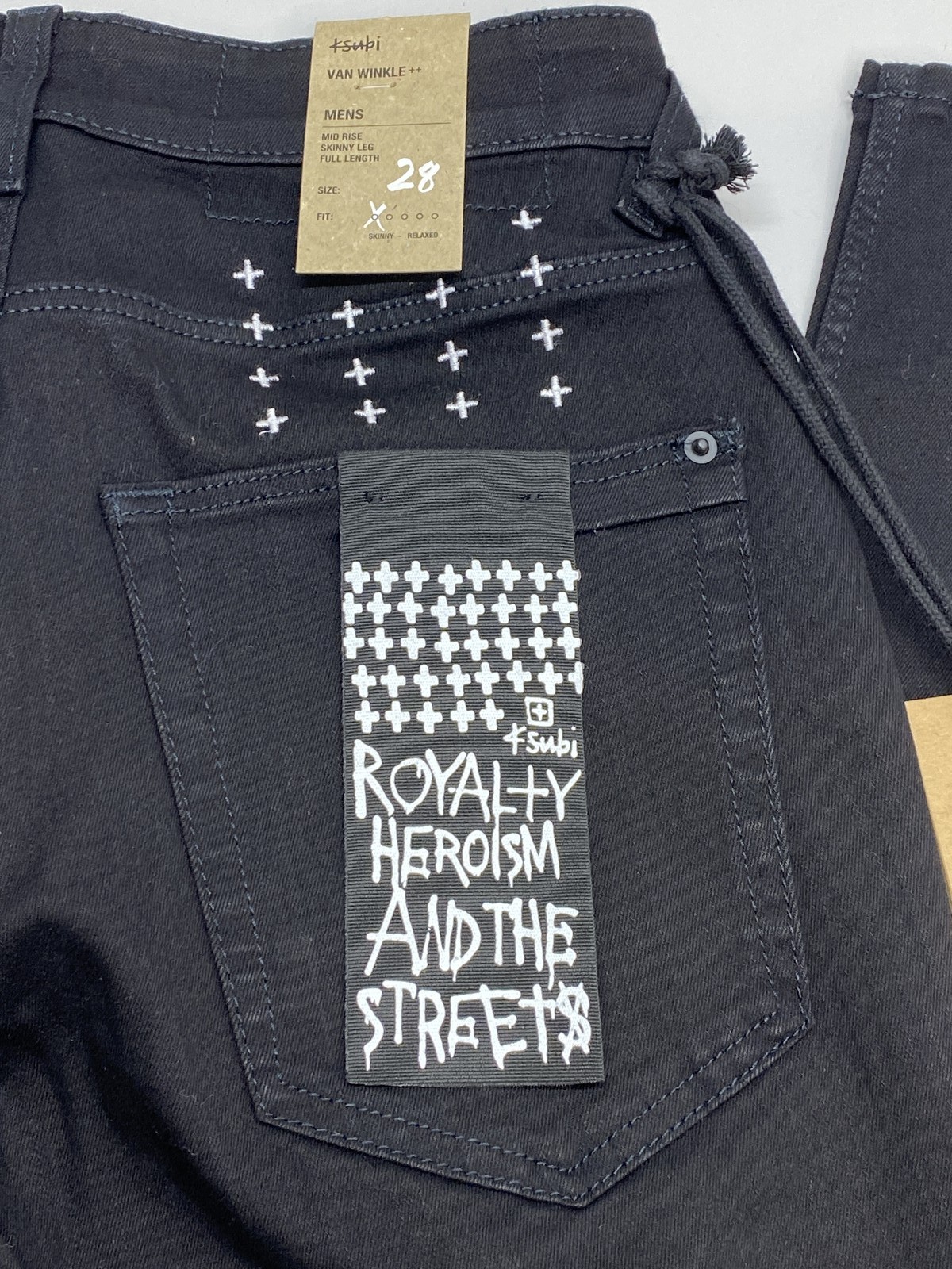Ksubi Mens Jean Black Size 28 Van Winkle Rebel Mid Rise Skinny Fit Stretch Denim thumbnail 7