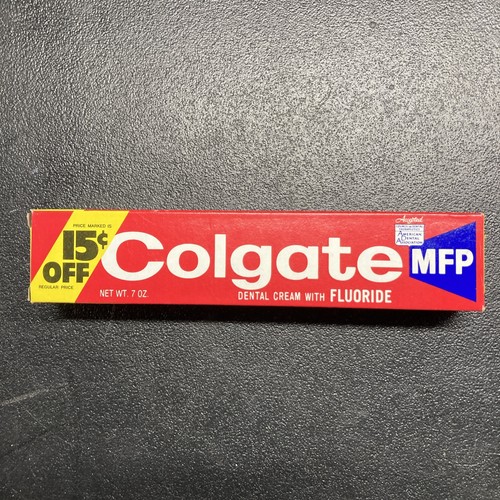 Vintage 70s Sealed Colgate Tartar Control Formula Toothpaste Box .7 oz ...