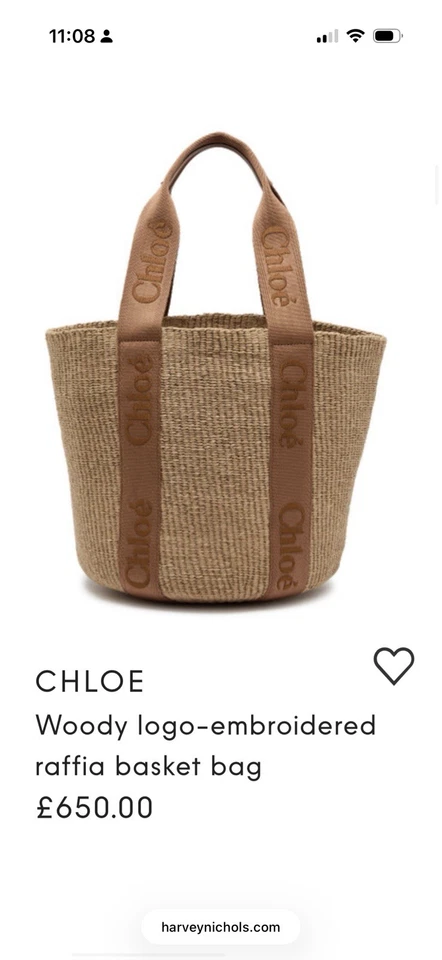 Chloe Raffia Tote Bag BNWT From Harvey Nichols 100% Authentic POPULAR! RRP £650 - Image 2 of 4