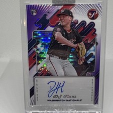 2025 Topps Pristine DJ Herz Purple Refractor Autograph RC /99 ENCASED Nationals
