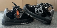 NAKED WOLFE Mens Size 8 Black Gray Suede Platform Shoes Training Streetwear