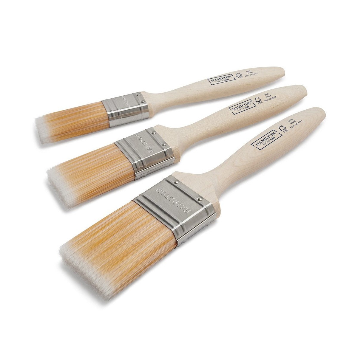 Hamilton For The Trade Fine Tip Flat Brushes - 3 Pack - Image 6