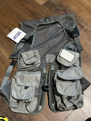 Patagonia Convertible Mesh Fishing Vest Gray Utility Fly Fishing Pack NWT