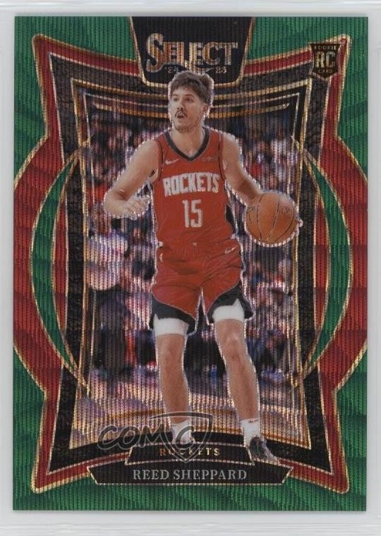 2024 Panini Select Concourse Green Wave Prizm 46/50 Reed Sheppard Rookie RC 1oq1