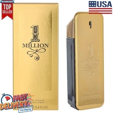 Free shipping-1 Million 3.4 Oz EDT Spray for Men Cologne Brand New in Box In USA