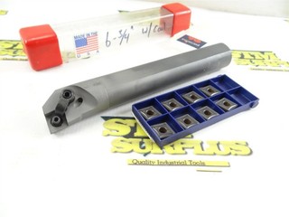 CARBIDE INDEXABLE BORING BAR 1" SHANK X 7" LENGTH 8 NEW CARBIDE INSERTS