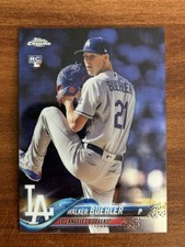 2018 Topps Chrome Update Walker Buehler RC Dodgers Rookie Card #HMT19. rookie card picture