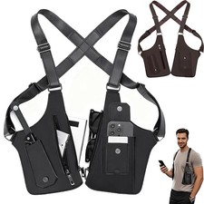 1Pc Adjustable Double Shoulder Armpit Bag Anti-Theft Underarm Strap Pocket Bag