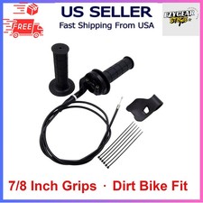 7/8 Twist Throttle Grip Cable Kit For 50cc-250cc Dirt Bike Quad ATV Pit Mini