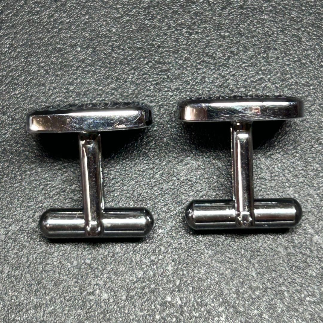 Square Silver Tone Cufflinks Button Classic Luxur… - image 5