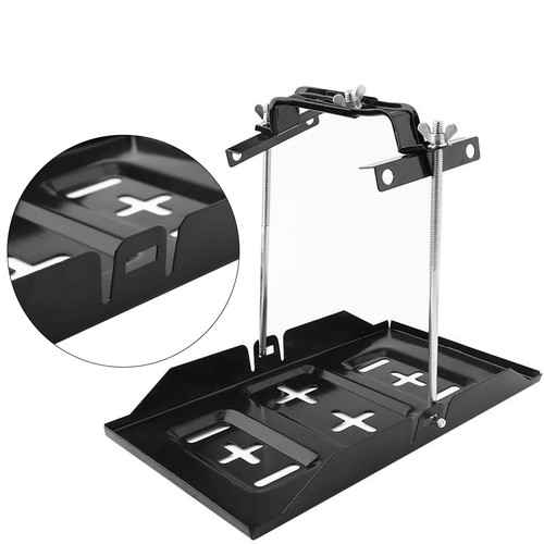 Ι Universal Metal Car Battery Tray Adjustable Hold Down Clamp Kit - Picture 5 of 10