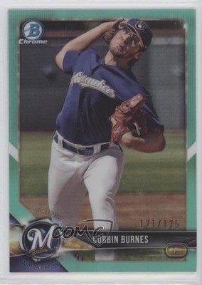 2018 Bowman Chrome Prospects Aqua Refractor 121/125 Corbin Burnes #BCP132 00mp