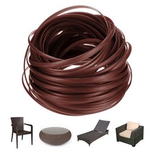 1-Pack Wicker Repair Kit, 5mm x 66ft/20m Plastic Flat Rattan Brown