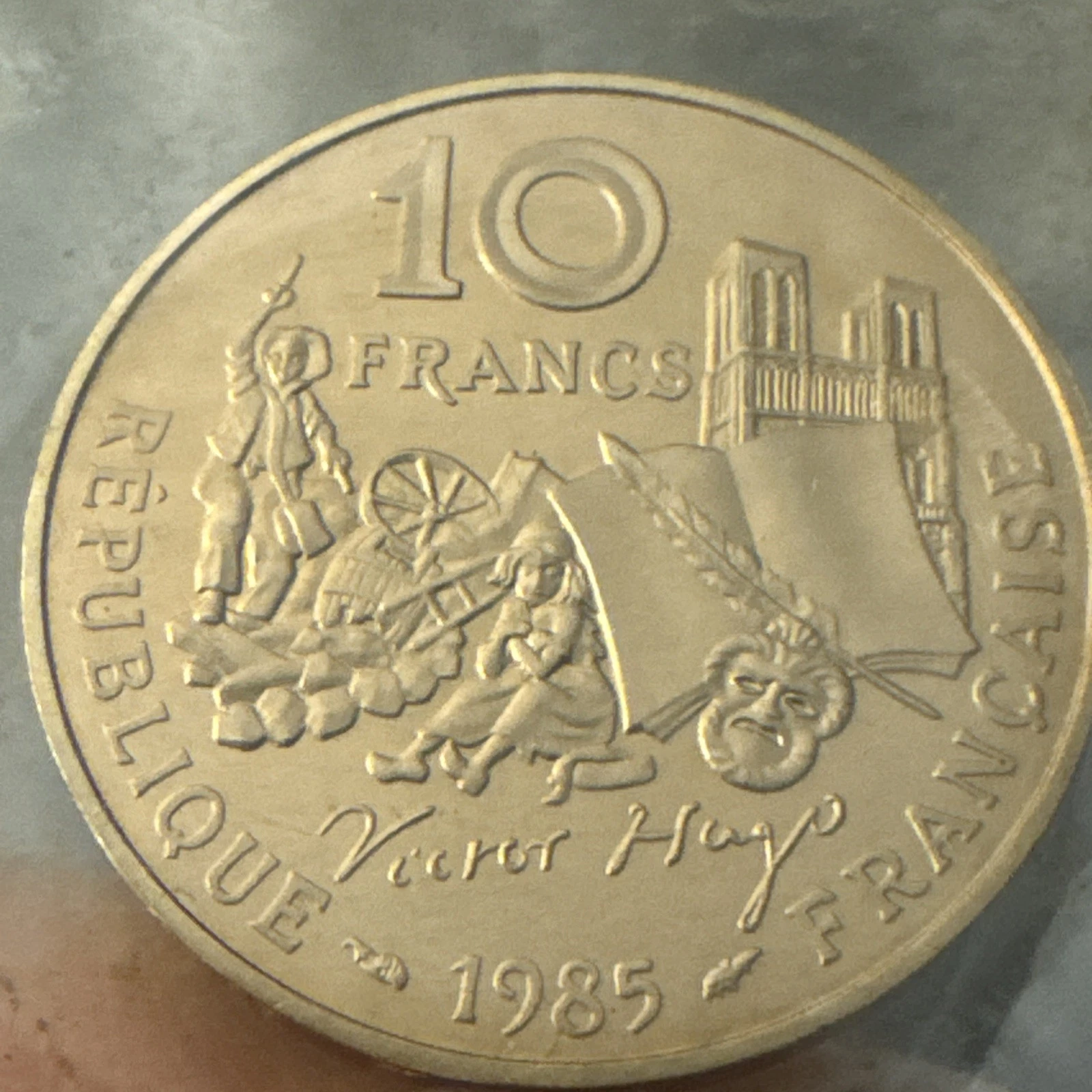 Pièce 10 Francs Monnaie De Paris Essai RF Victor Hugo 1885 1985 FDC