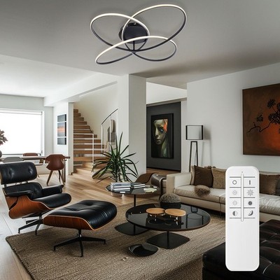 Deckenleuchte Wohnzimmerlampe Designleuchte LED Timer dimmbar Fernbedienung CCT