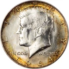 1964-D Kennedy Half Dollar - Attractive Amber Toning - CH BU!