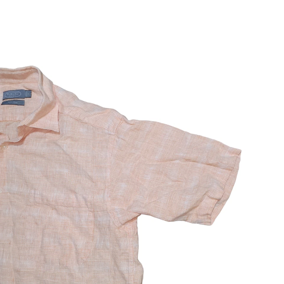 Talbots L Men Linen Button Up Camp Shirt Lightweight Breathable Comfort - Image 4 of 4