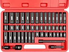YIYITOOLS 48 PCS 3/8” DRIVE IMPACT SOCKET SET (5/16" TO 3/4" AND 8-22MM)
