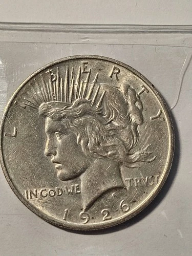 ⭐️(1) AU 1926-D Peace Silver Dollar 90% - Almost Unc - Denver Mint