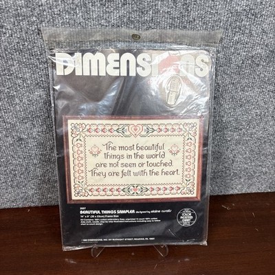 Vtg~Dimensions Counted Cross Stitch ''Beautiful Things Sampler'' #3507 Sealed