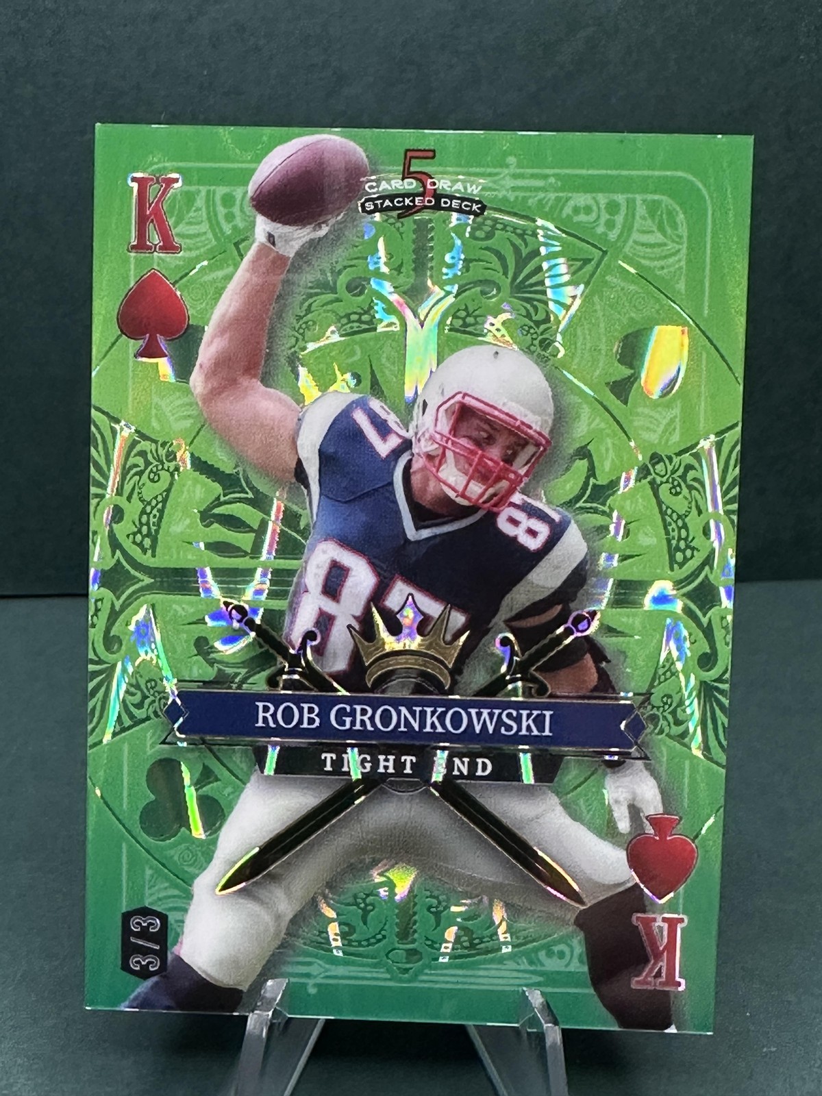 2024 Wild Card 5 Card Draw - Rob Gronkowski King Lava Green #/3