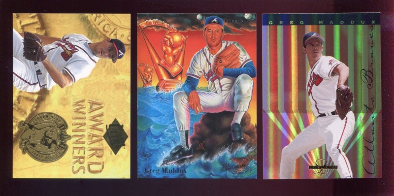 Greg Maddux 1994-1995 Fleer Ultra-Fleer-Leaf Limited Insert Card Lot of (3)