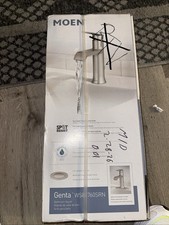 MOEN Genta Single Hole Single-Handle Bathroom Faucet in Spot Resist Brushed Nick