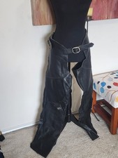 Leather Motorcycle Chaps - Medium - Made in USA